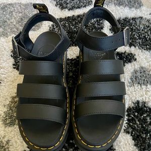 Dr. Martens Blaire Hydro Leather Strap Sandals, Size W9